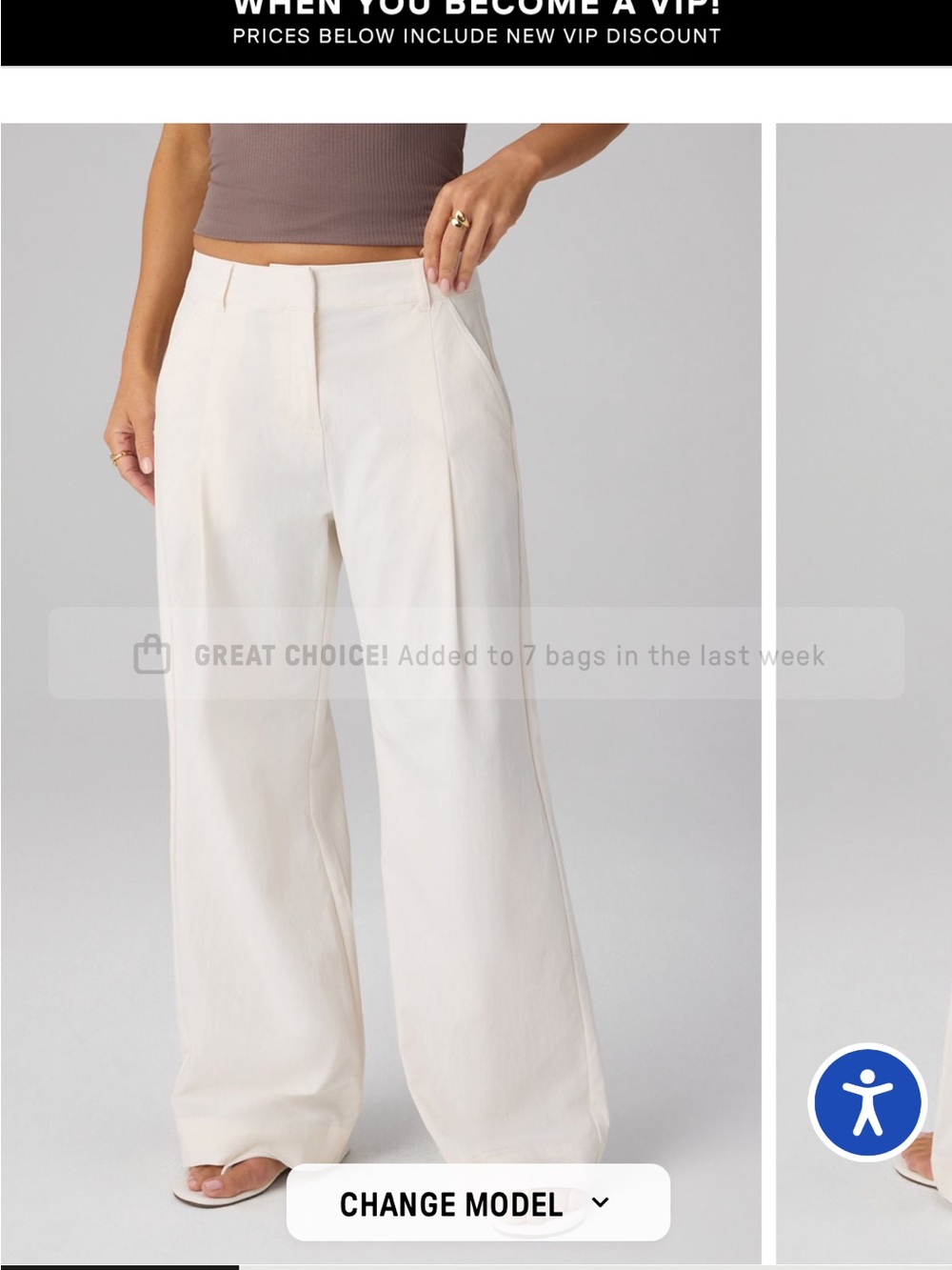 Fabletics Cream Straight-Leg Women’s Pants